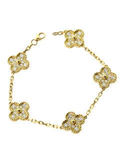 Van Cleef & Arpels Gold Diamond Bracelet