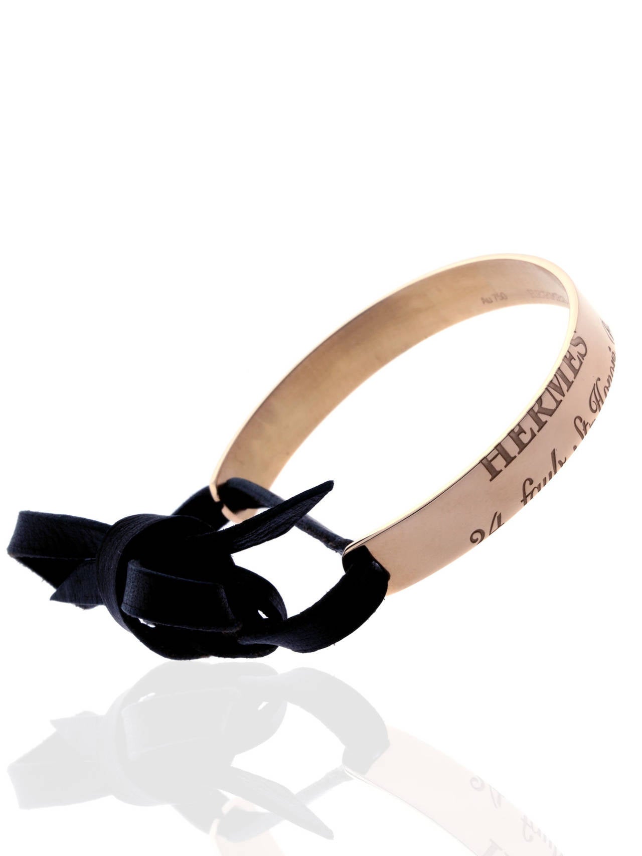 Hermes Gold Bangle Bracelet For Sale at 1stdibs