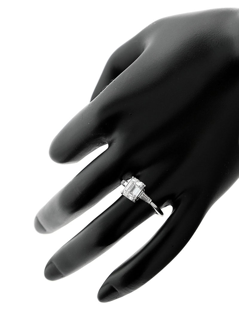 Tiffany & Co. 1.80 Carat Emerald Cut Diamond Platinum Engagement Ring 2