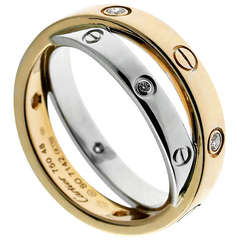 Cartier Love Diamond White and Rose Gold Ring