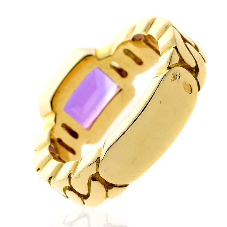 Women's Chanel Amethyst Yellow Gold Ring