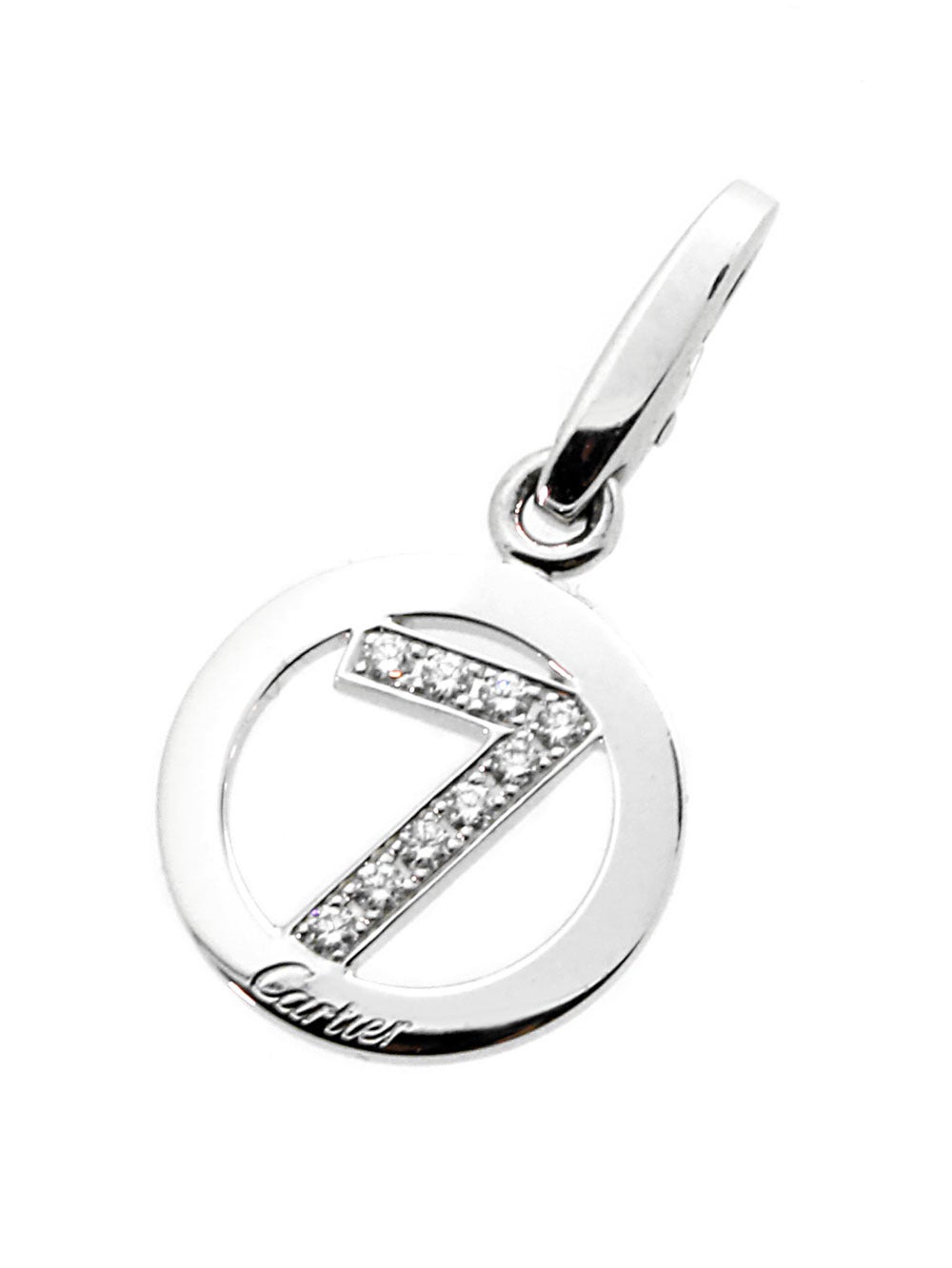 Number 7 diamond sale pendant