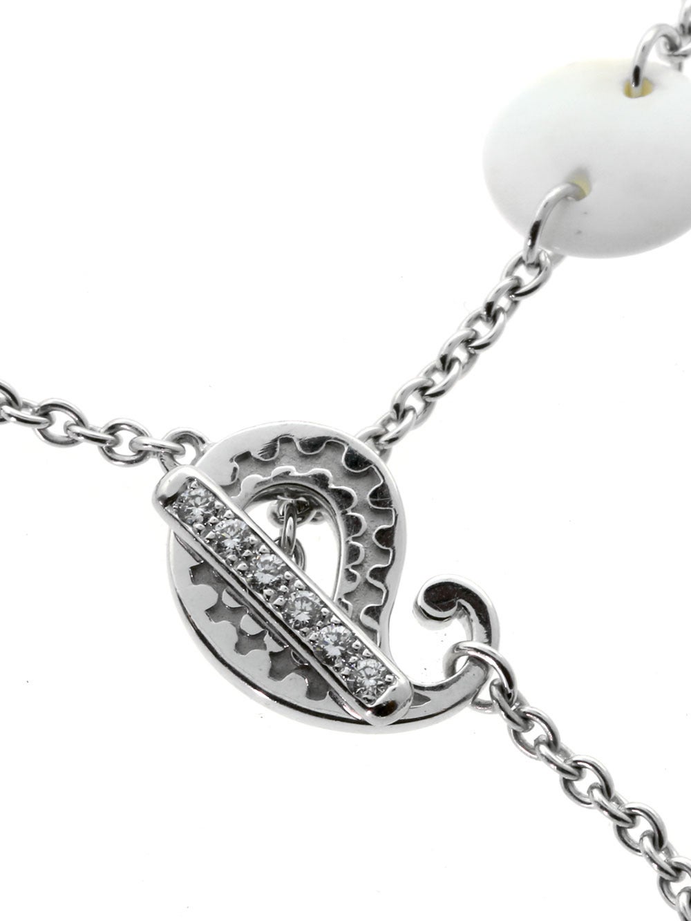 Taglio rotondo Collana Carrera y Carrera Aqua Diamond Gold Lariat in vendita
