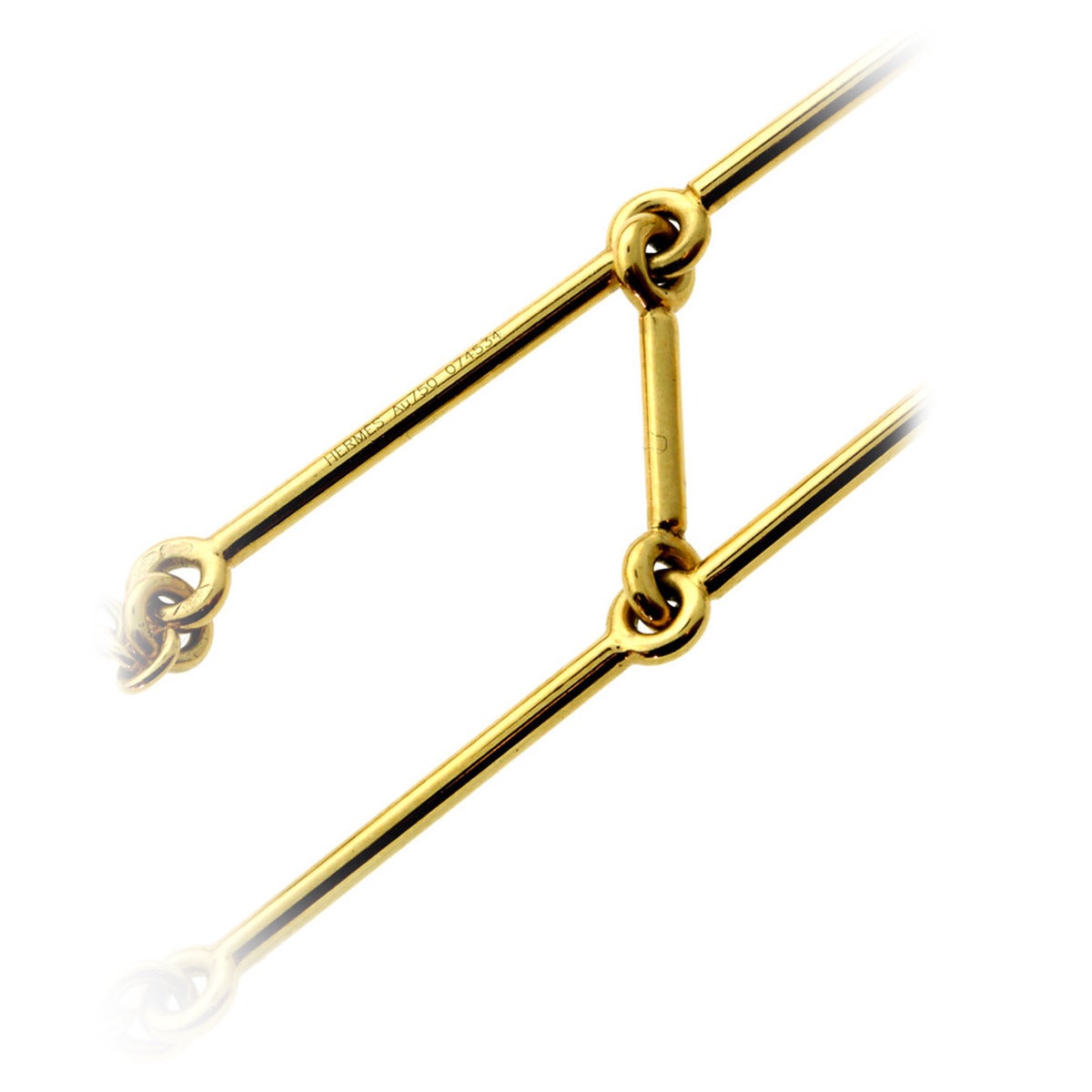 Hermes Gold Scarf Necklace