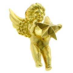 Kieselstein Cord Gold Angel Pendant