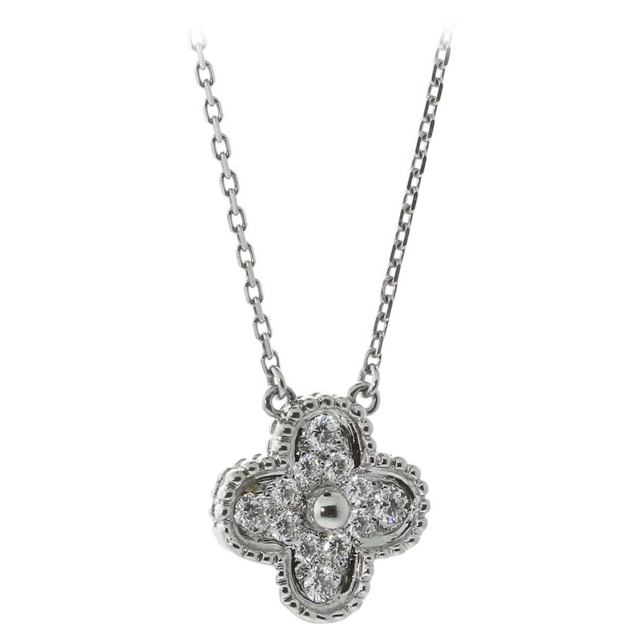 Van Cleef & Arpels Alhambra Diamond Gold Necklace