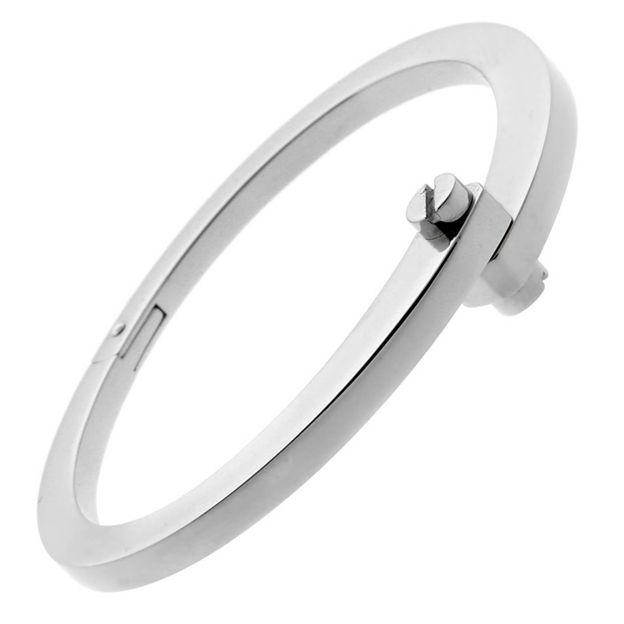 Amazon.com: HUANIAN Polished 316L Surgical Stainless Steel Round Head Screw  Bar Handcuff Bangle Bracelet 7