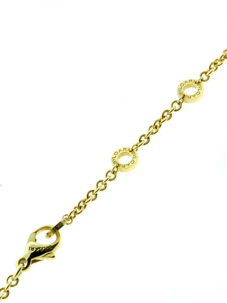 A fabulous authentic Bulgari Cicladi necklace featuring an adjustable 14 to 17"  18k yellow gold chain link necklace.

Necklace Length: Adjustable from 14″ to 17″
Dimensions: 2.08″ Inches long by 1.14″ Inches wide

Inventory ID: 0000167