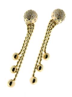 Cartier Glamorous Diamond Yellow Gold Drop Earrings