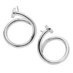 Cartier Aldo Cipullo Nail Earrings in White Gold at 1stDibs | nail ...