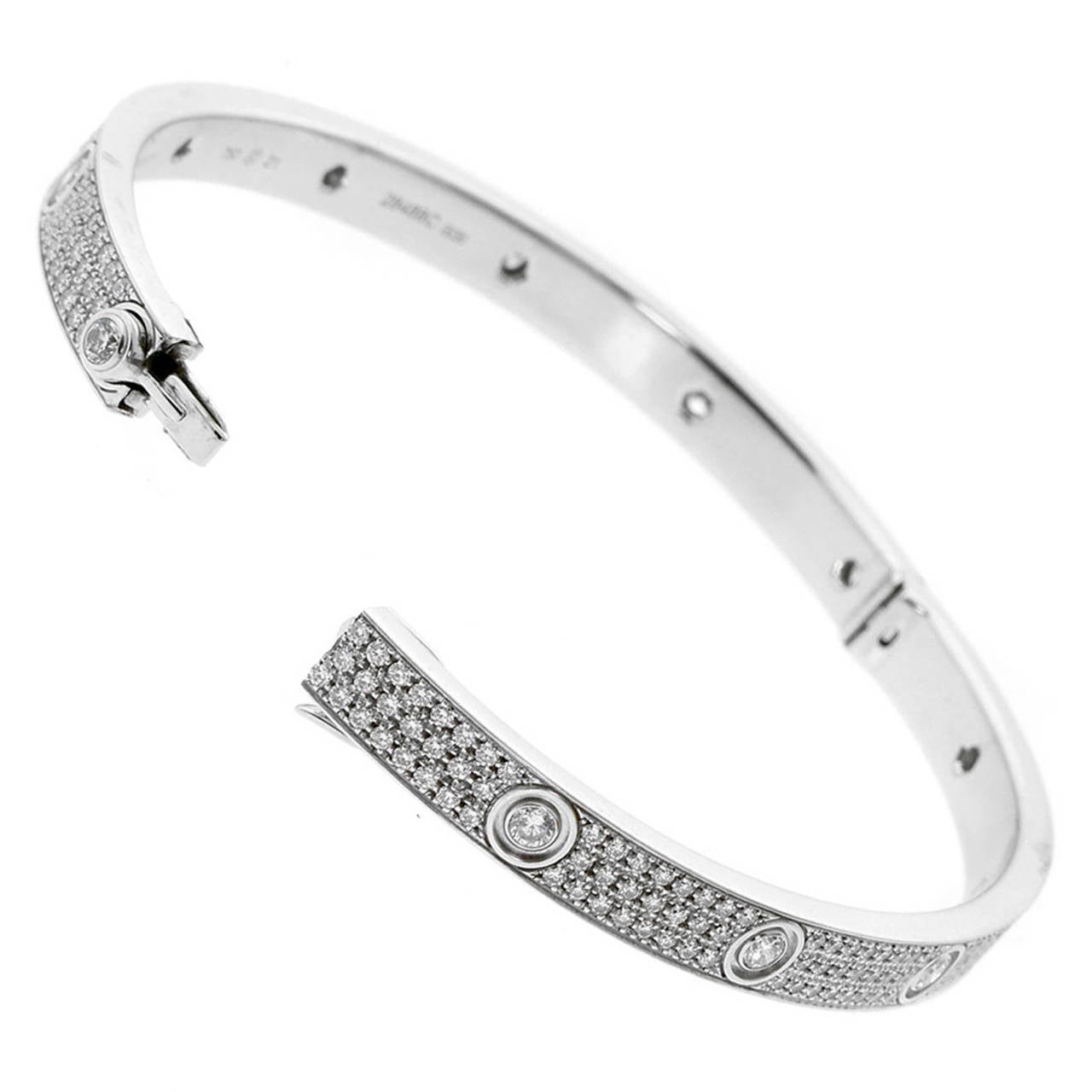  Cartier  Diamond  Gold Love Bangle bracelet  For Sale at 1stdibs