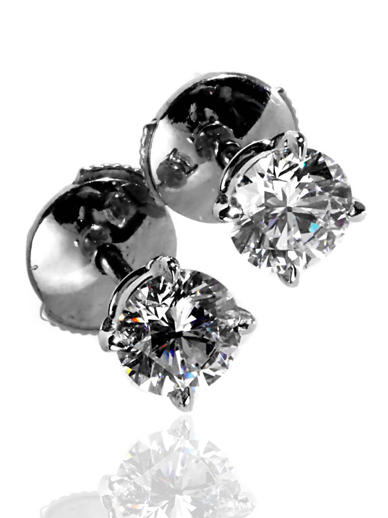Cartier Diamond Stud Earrings in Platinum