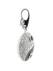Pendentif Charm Yin Yang en or:: émail noir:: rubis et diamant de Cartier