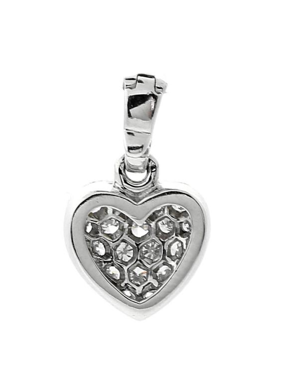 Cartier Puffed Diamond Heart Charm Pendant at 1stDibs