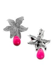 Cartier Caresse Rubellite Diamond Platinum Earrings
