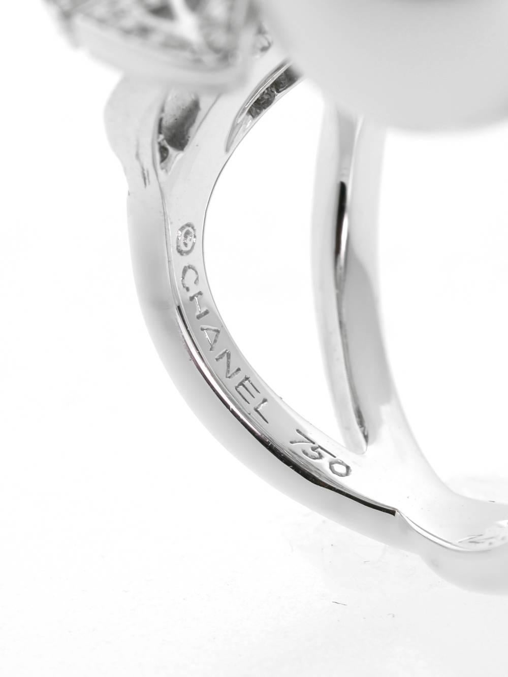 Chanel Perlen-Diamant-Goldring im Zustand „Neu“ im Angebot in Feasterville, PA
