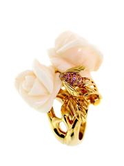 Dior Pre Catelan Coral Pink Sapphire Gold Rose Ring