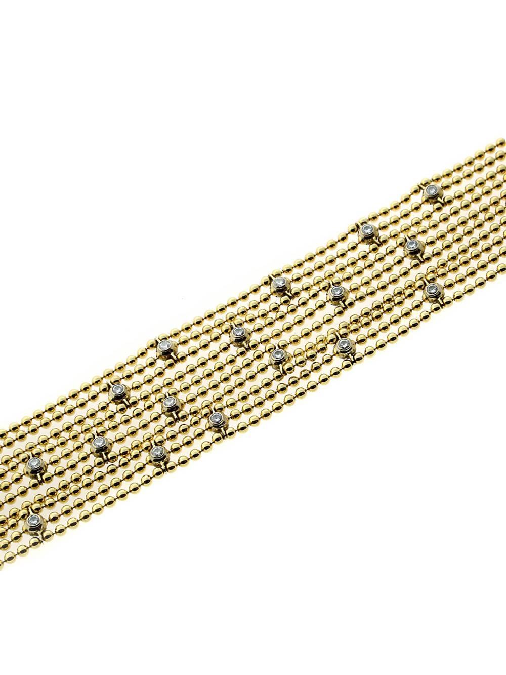 Cartier’s Draperie de Decollette Diamond Bracelet is aptly named, because this piece doesn’t so much fasten around the wrist as it does drape, providing a shimmering appearance which almost channels the beauty of a fine chandelier. Made of 18k