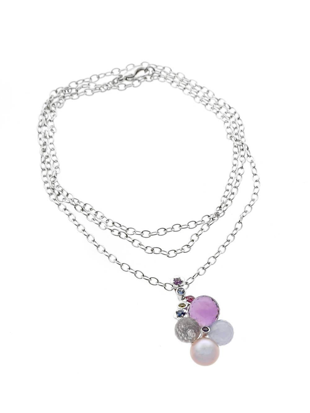Women's Chanel Mademoiselle Pearl Gemstone Diamond Necklace