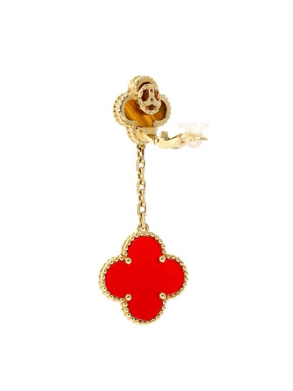Van Cleef Arpels Magic Alhambra Carnelian Tiger s Eye Gold