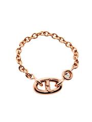 Hermes Diamond Gold Chain Ring