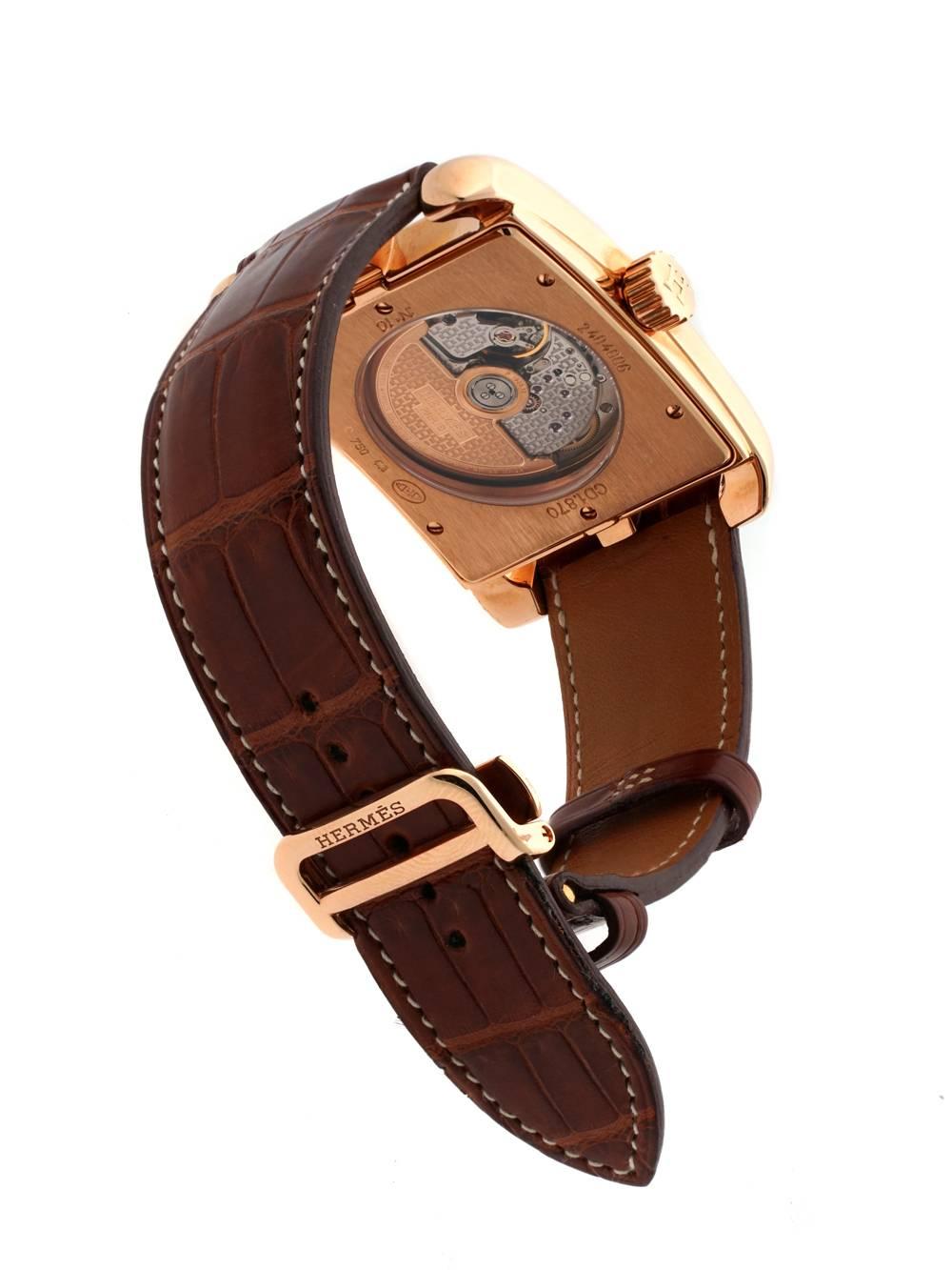 hermes watch rose gold