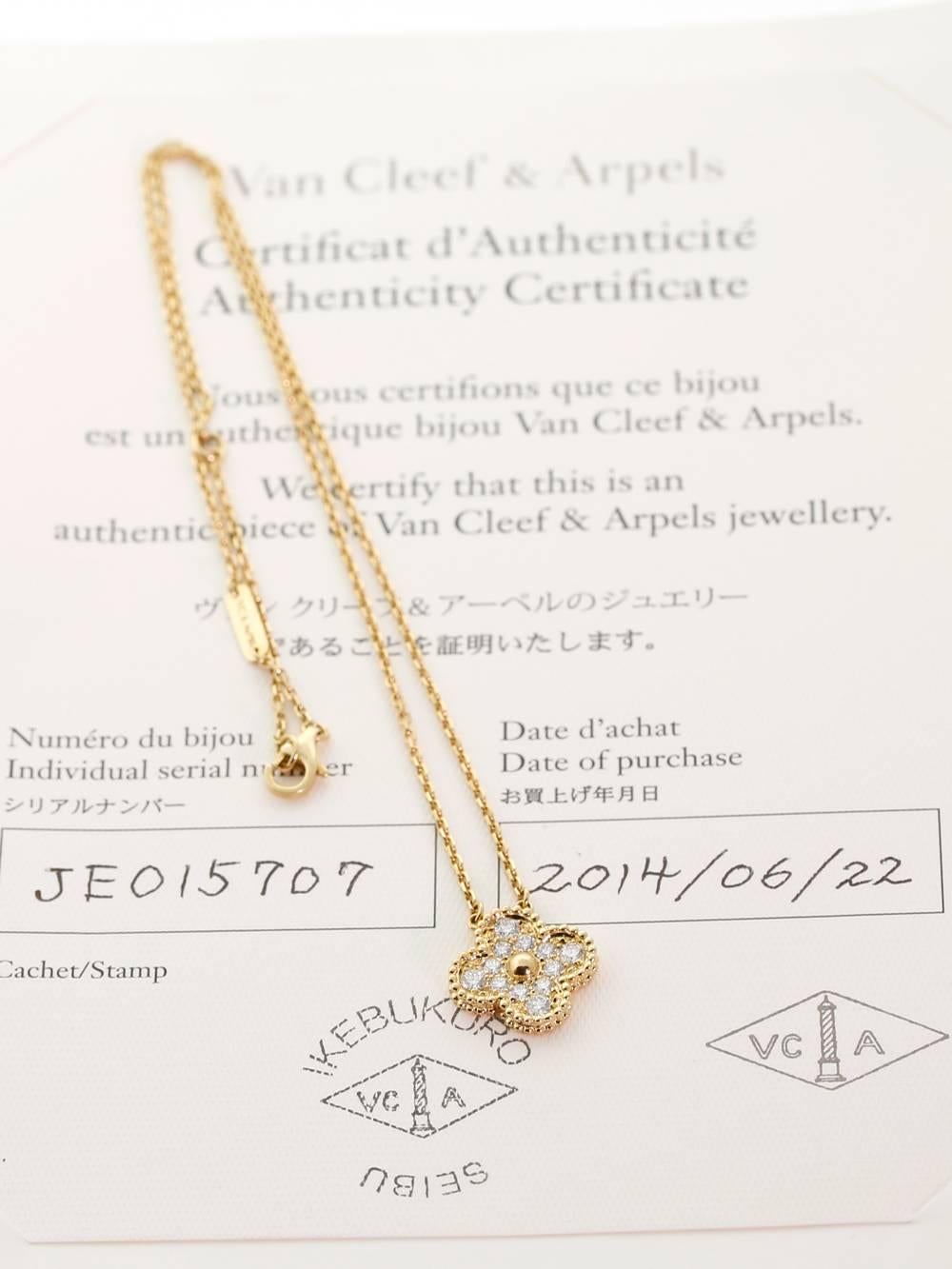 van cleef and arpels alhambra diamond necklace