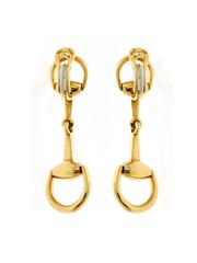 Gucci Horsebit Gold Drop Earrings
