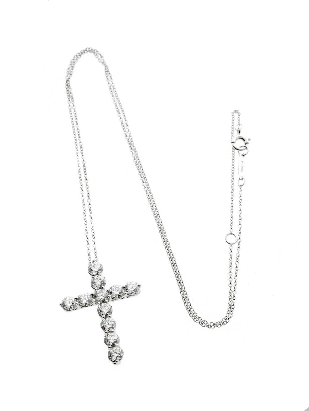 tiffany diamond cross necklaces