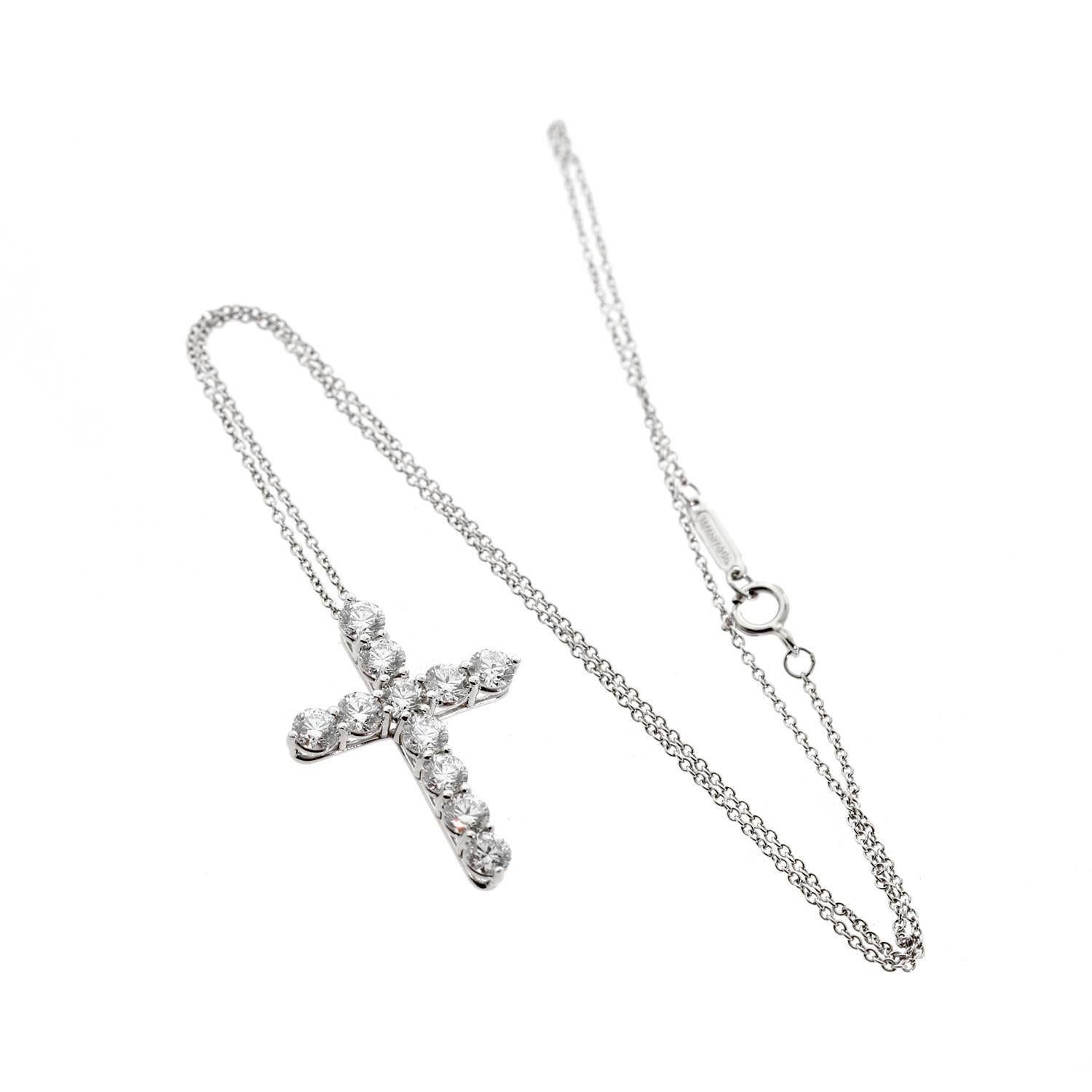 diamond cross necklace tiffany