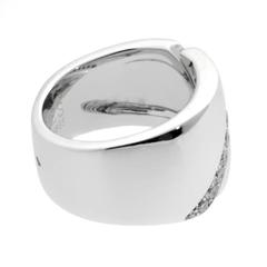 Hermes Diamond White Gold Bypass Ring