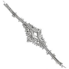 Petite Ladies Graduated Flexible Diamond Tennis White Gold Bracelet