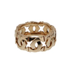 Cartier C de Cartier Openwork 18k Yellow Gold Band Ring