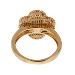 Van Cleef & Arpels Vintage Alhambra Ring 18K Yellow Gold Onyx Diamond