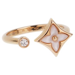 Anillo de diamantes «Color Blossom Mini Star» de Louis Vuitton con nácar, en oro rosa de 18 quilates