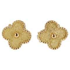 Van Cleef & Arpels Vintage Alhambra 18K Yellow Gold Earrings