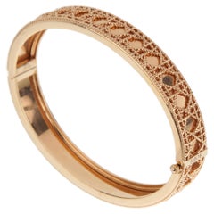 My Dior Cannage Woven Bangle Bracelet 18k Rose Gold