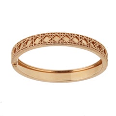 My Dior Cannage Woven Bangle Bracelet 18k Rose Gold
