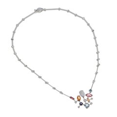 Cartier Meli Melo Multi-Gem & Diamond 18k White Gold Necklace