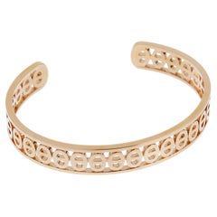 Hermes Chaîne d'Ancre Divine 18K Rose Gold Open Cuff Bangle Bracelet