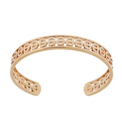 Hermes Chaîne d'Ancre Divine 18K Rose Gold Open Cuff Bangle Bracelet