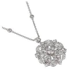 Graff Snowflake Diamond Pendant Necklace 18K White Gold