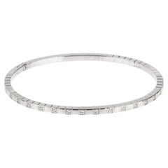 Chopard Ice Cube Diamond Bangle Bracelet 18k White Gold