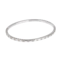 Chopard Ice Cube Diamond Bangle Bracelet 18k White Gold
