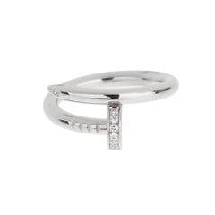 Cartier Juste un Clou Ring, Classic Model — 18K White Gold & Diamonds