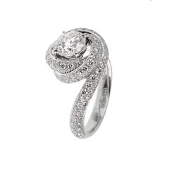 Cartier Trinity Ruban Platinum Diamond Engagement Ring Sz 5 1/4