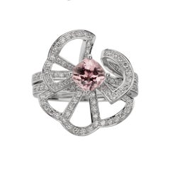 Louis Vuitton Fans & Umbrellas 18k White Gold Diamond Tourmaline Cocktail Ring