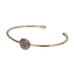 Pomellato Sabbia 18k Rose Gold Braun Diamant Manschette Armreif Armband