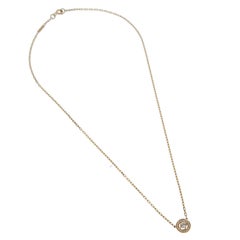 Collana con ciondolo solitario di diamanti in oro giallo 18k Boucheron