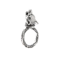 Gucci Anger Forest Wolf Sterling Silver Ring Size 6 1/2